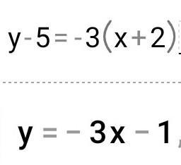 8. What is the point-slope form of a line passing through the point (-2.5) with the-example-1