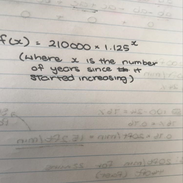 Write a function in terms of t that represents the situation. A population of 210,000 increases-example-1