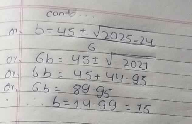 Solve for b 2/3b+5=20−b-example-2