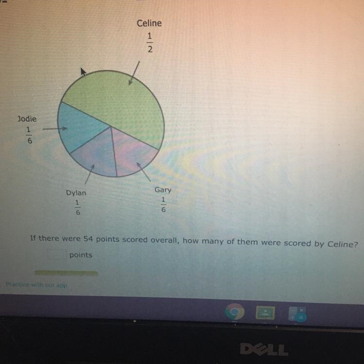 !!! Help!!! If there 53 points scored over all, how many them were scored by Celine-example-1