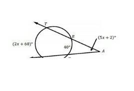 Consider the circle below and determine that value of x.​-example-1