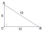 Determine the sine of ∠A. A) 12 13 B) 12 5 C) 5 12 D) 5 13 E) 13 12-example-1