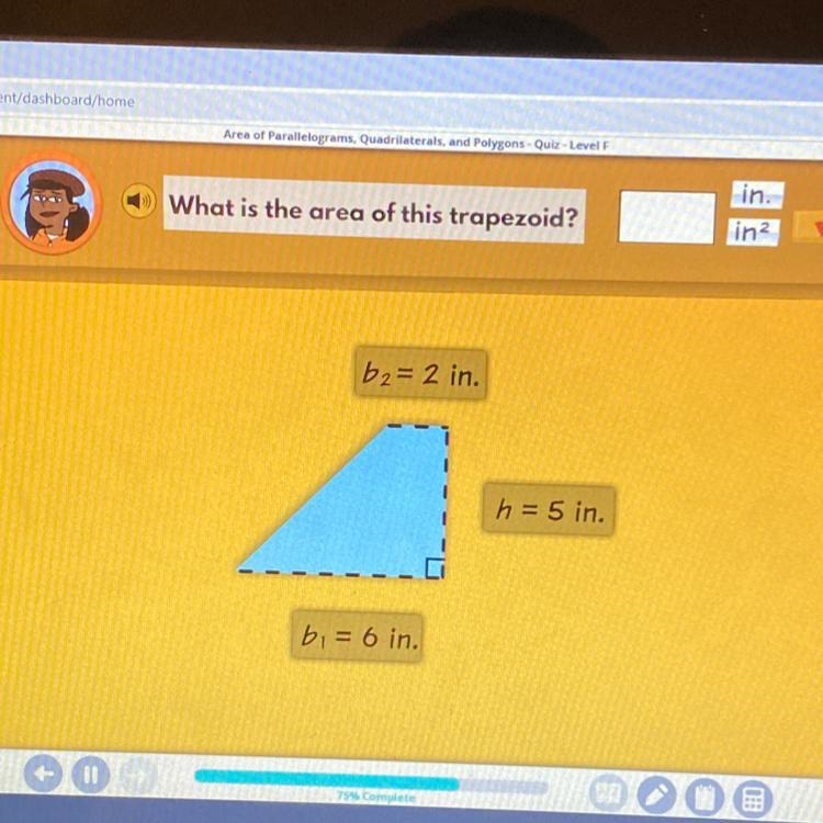 What is the area of this trapezoid?-example-1