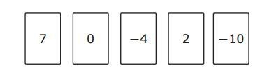 Ella played a math game and had the five cards shown. Her score was the sum of the-example-1