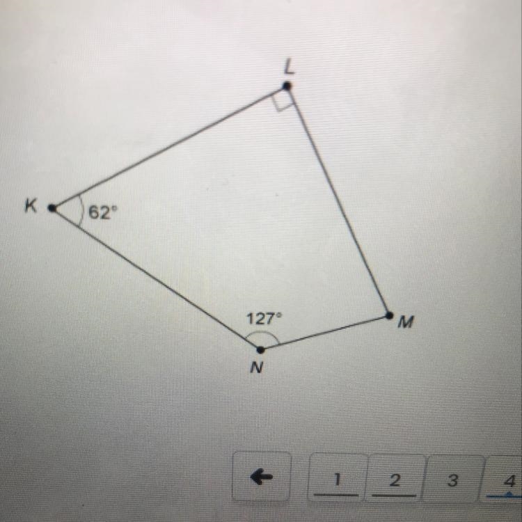 What is the measure of M? 65° 53 81 98°-example-1