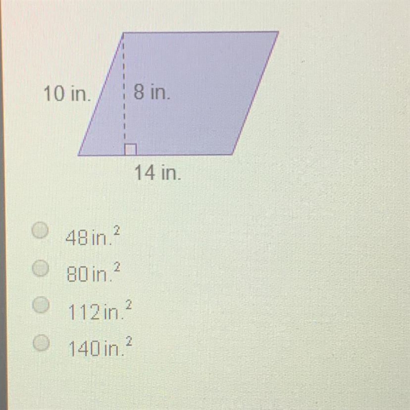 What is the area of the parallelogram?-example-1