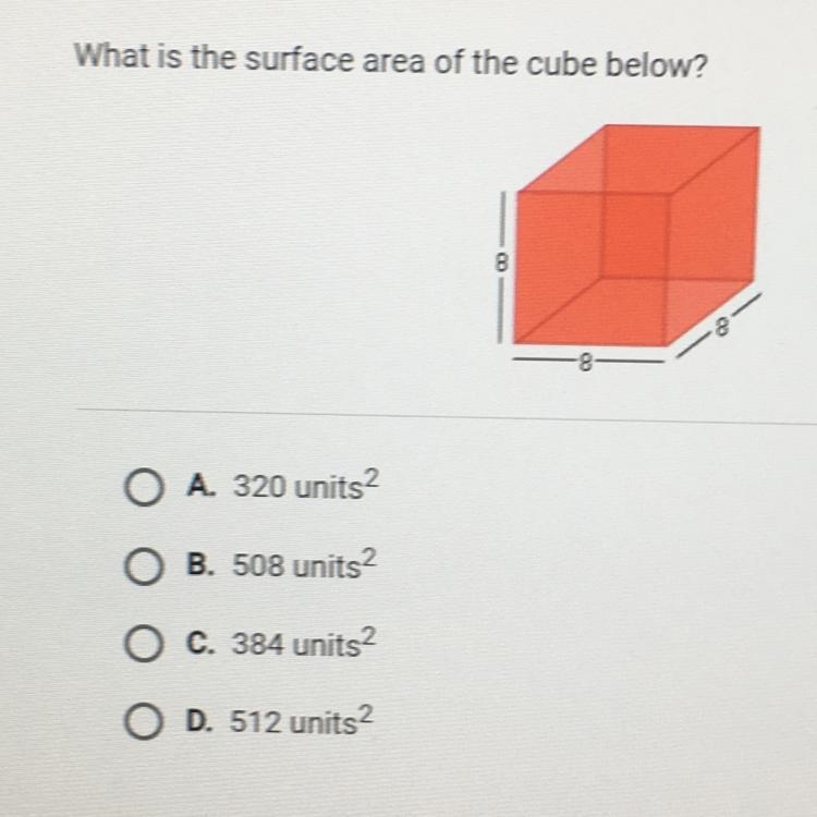 What is the surface area of the cube below?-example-1