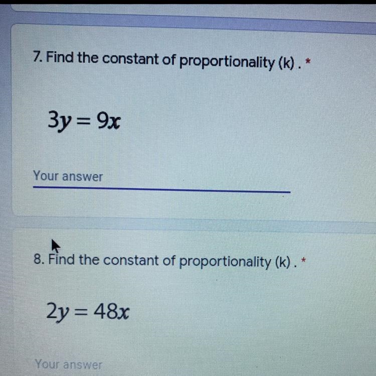 What are the constant of proportionality on these two?-example-1