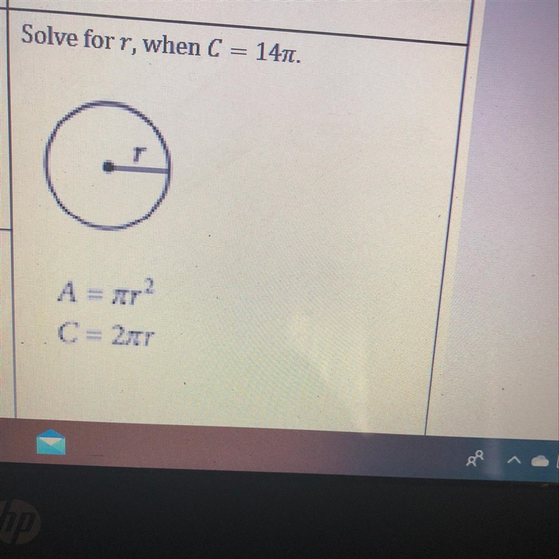 Alone for r, when c=14-example-1