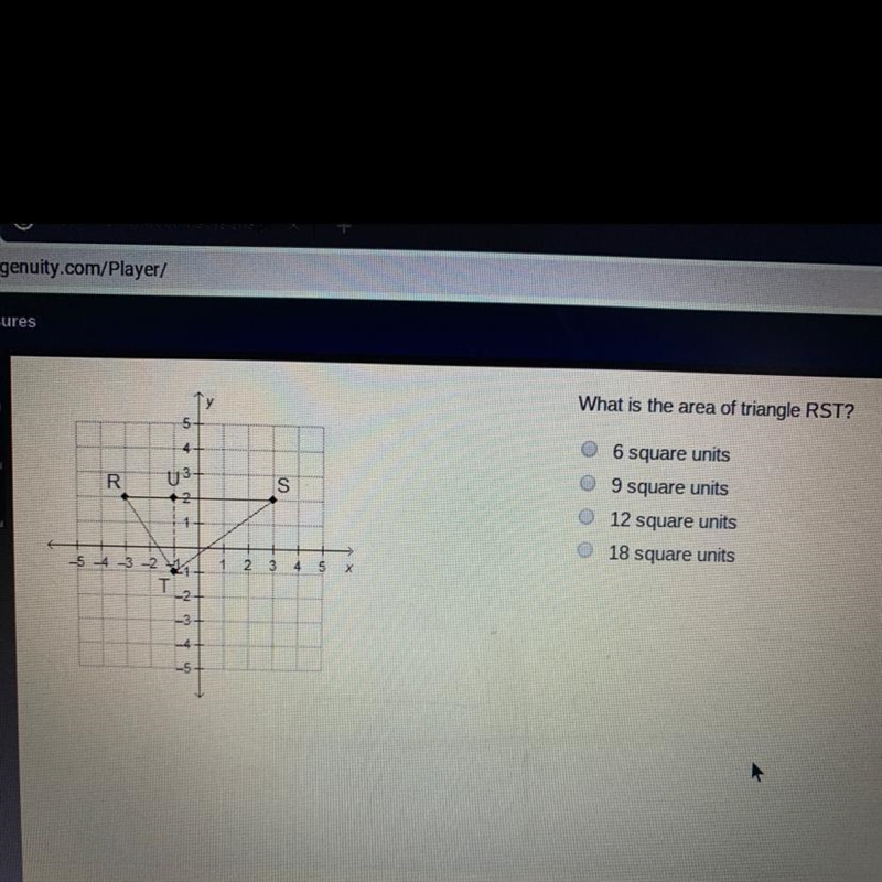 What is the area of triangle SRT-example-1