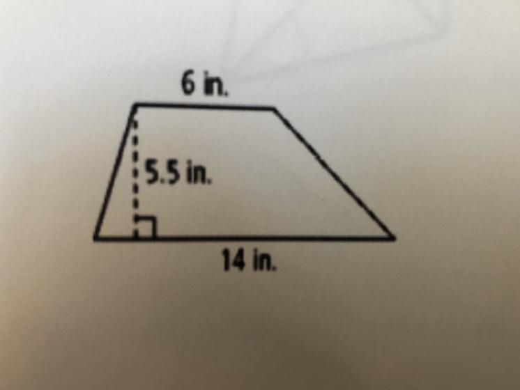 Find the area of the given figure.-example-1