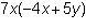 Plsss I wanna pass my math class Which expression is equivalent to -28xy+ 35y ( Attachments-example-1