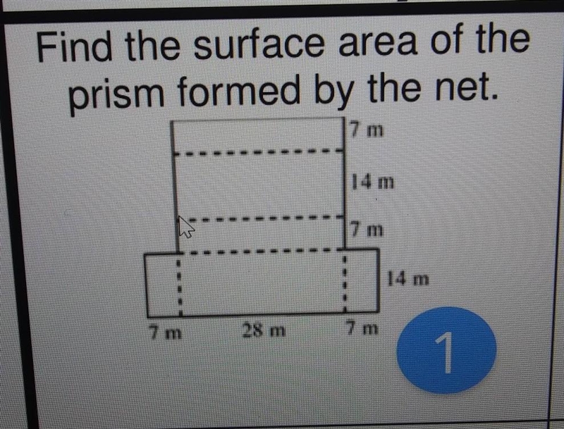 Find the surface area of the prism formed by the net.​-example-1