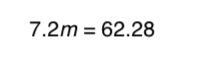 1: In which equation does m have the same value as in the equation above? A: 0.6228 = 0.72m-example-1