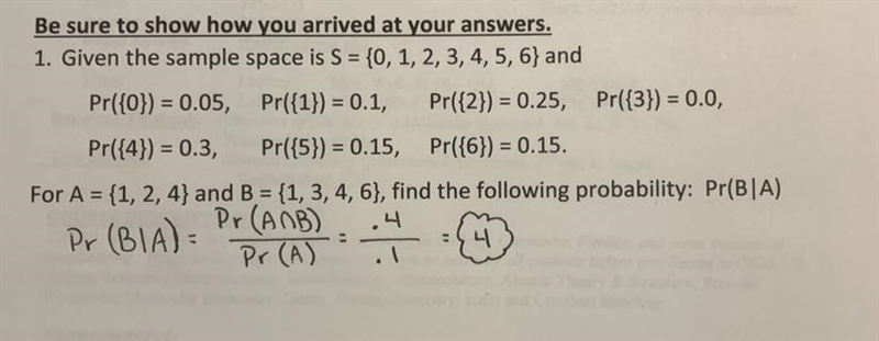 Can someone check if this is right? simple probability but i am unsure if my answer-example-1