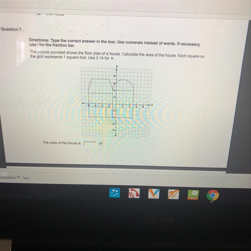 Question 7. Directions: Type the correct answer in the box. Use numerals instead of-example-1