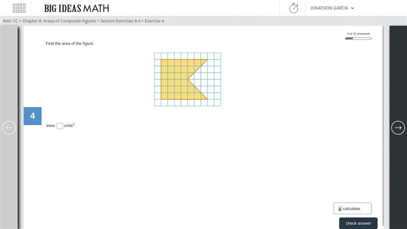 Find the area of the figure.-example-1