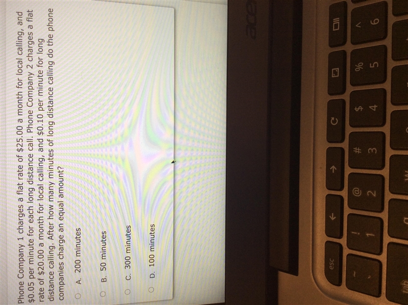 After how many minutes of long distance calling do the phone companies charge an equal-example-1