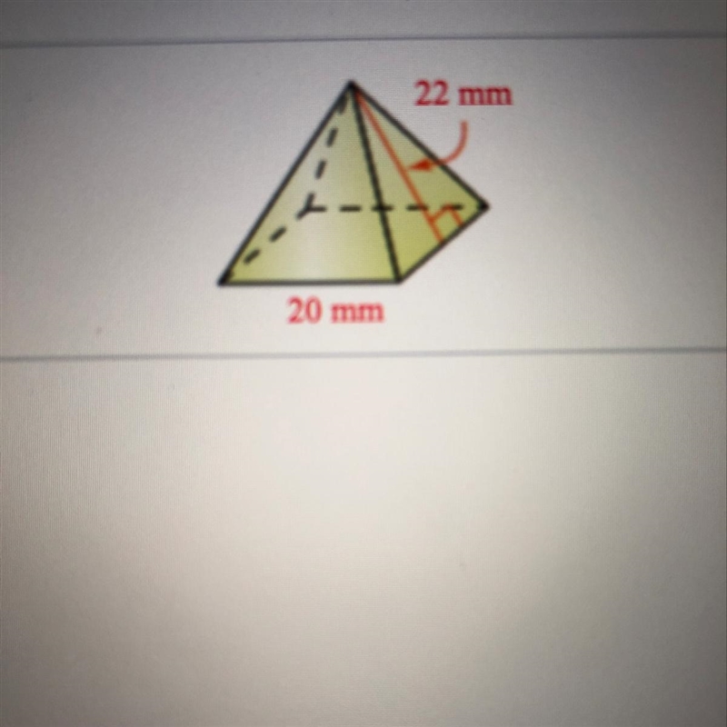 Find the volume of the square pyramid, round to the nearest tenth :)-example-1