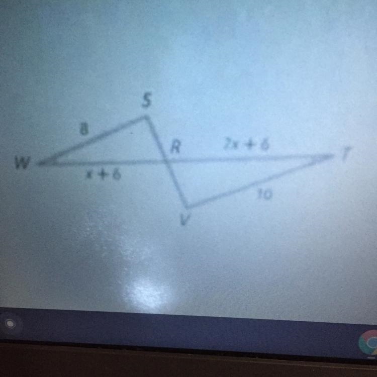 The triangles below are similar. Find the value of each variable-example-1