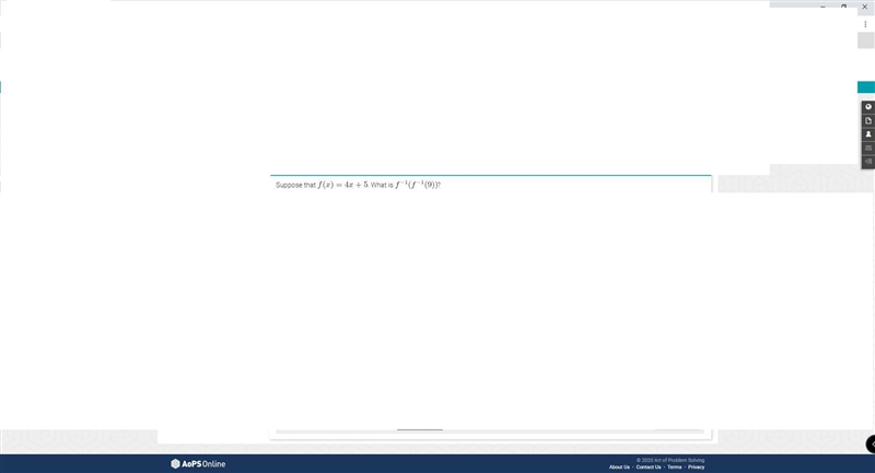 Suppose that f(x)=4x+5. What is f^-1 (f^-1(9)) ?-example-1