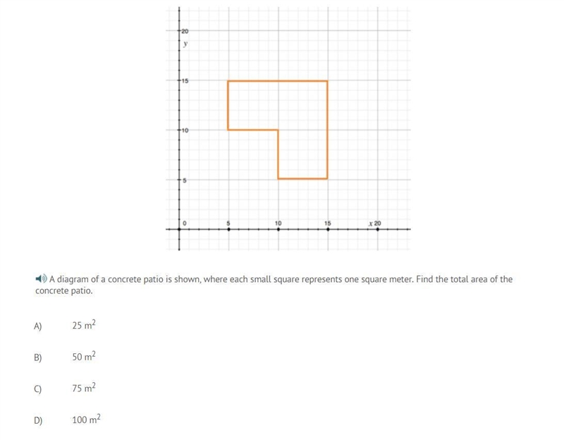 A diagram of a concrete patio is shown, where each small square represents one square-example-1