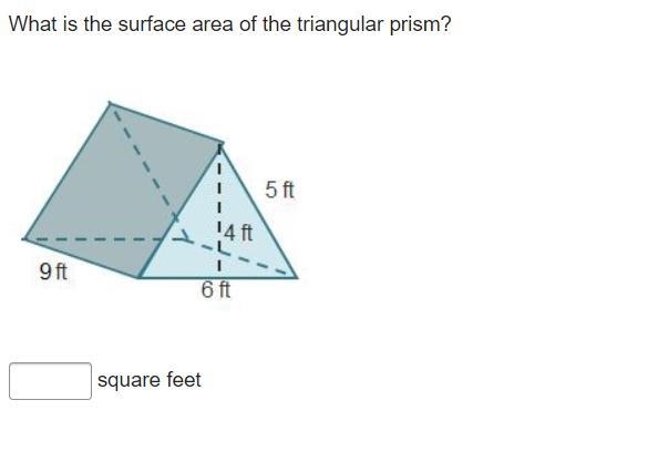 Can someone find the surface area of this triangular prism?-example-1