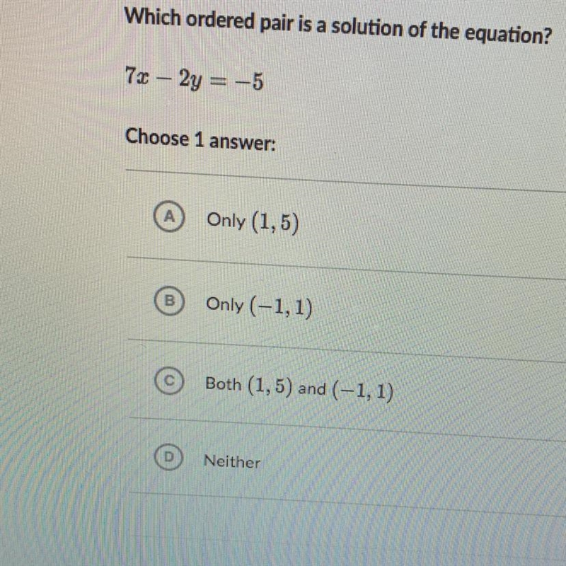 What ordered pair is a solution?-example-1