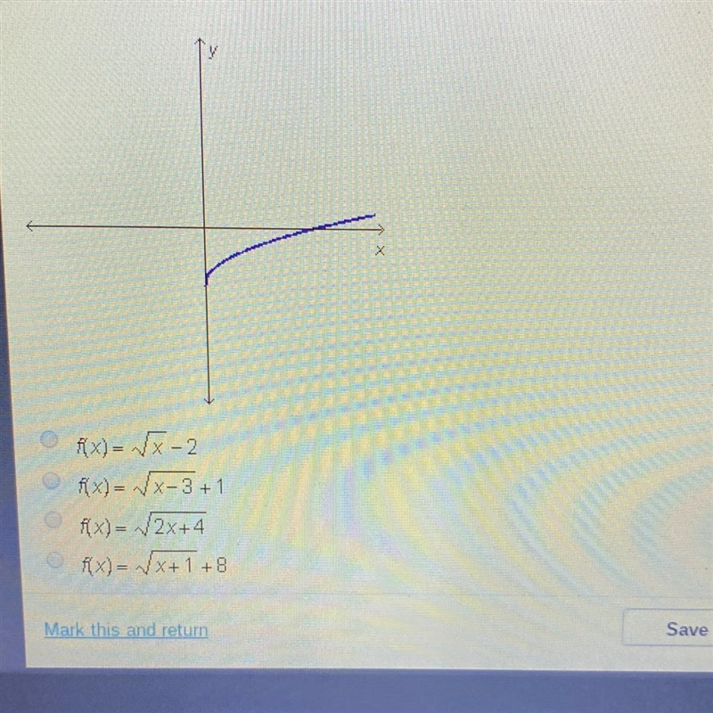 Which could be the function graphed below-example-1