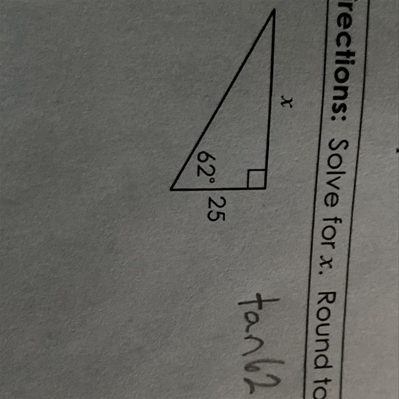 Solve for x round to the nearest tenth-example-1