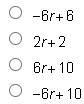 Which expression is equivalent to 8-(6r+2)?-example-1