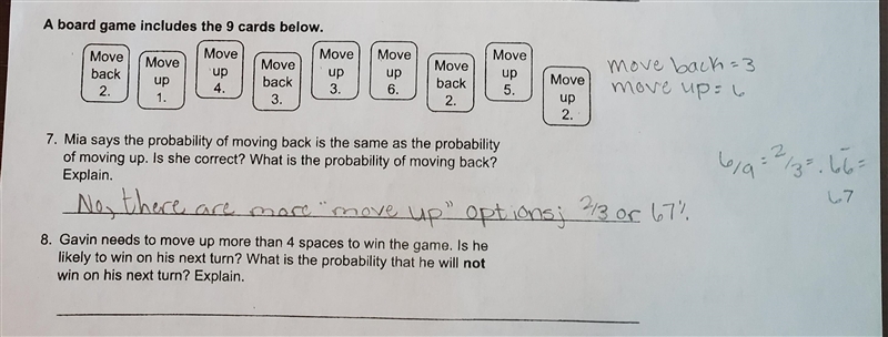 Gavin needs to move up more than 4 spaces to win the game. Is he more likely to win-example-1