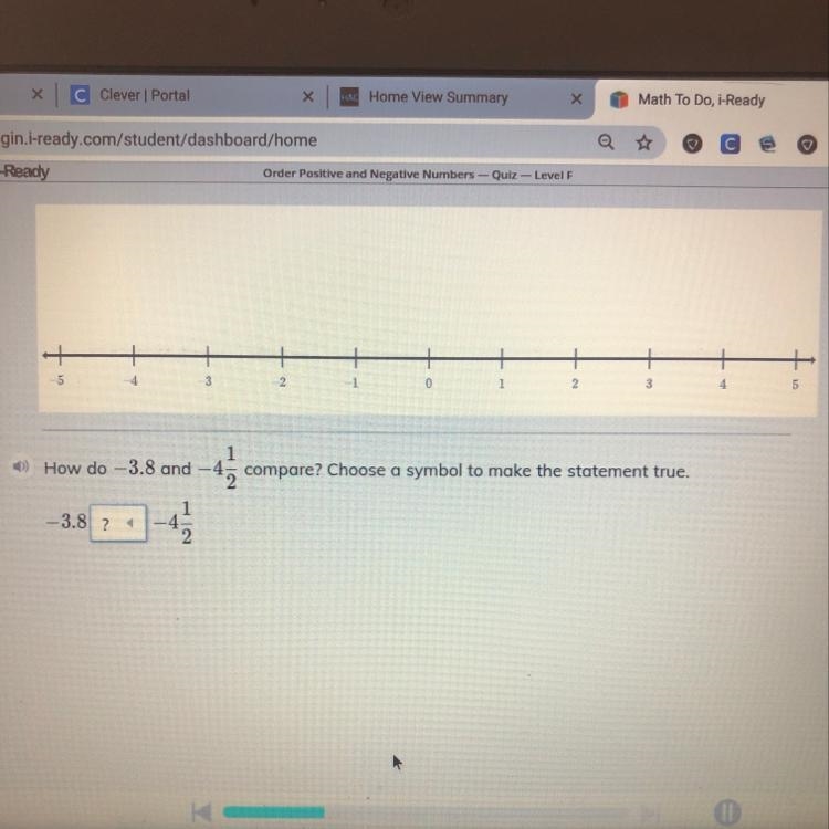 How do -3.8 and -4 1/2 compare?-example-1