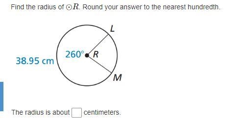 Find the radius of ⊙R. Round your answer to the nearest hundredth.-example-1