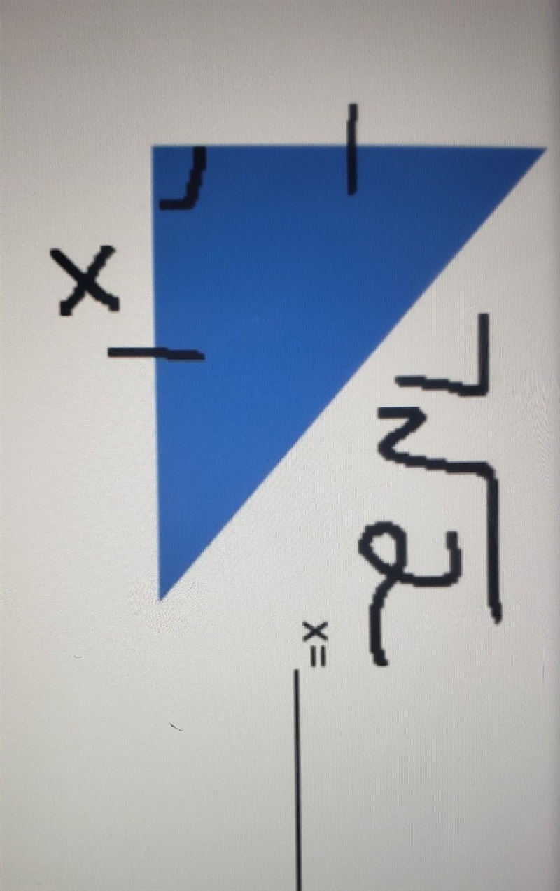 How would I find x, I know it's an isosceles triangle but I so not know how to solve-example-1