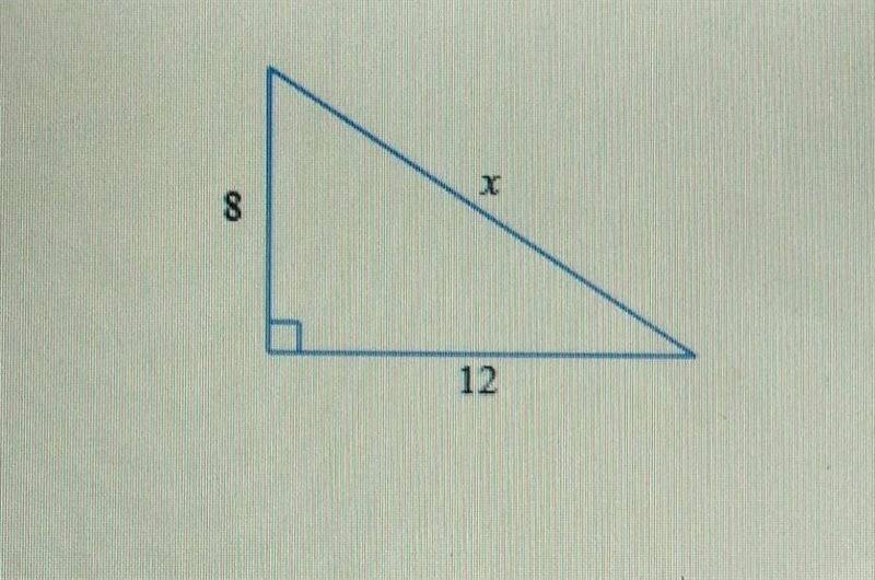 for the following right triangle, find the side length x. round your answer to the-example-1