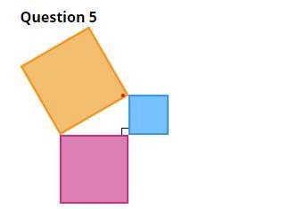 If the area of the blue square is 144 units2 and the area of the pink square is 1225 units-example-1