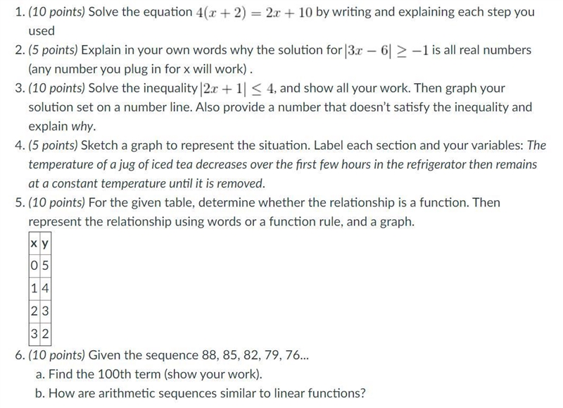 Someone please help me with my Algebra 1 assignment, I only need answers for 2 3 and-example-1