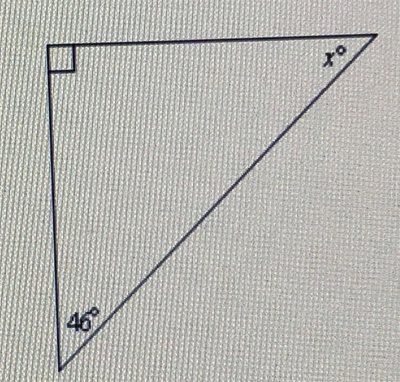 Find the value of x in the triangle... Then classify the triangle as acute, right-example-1