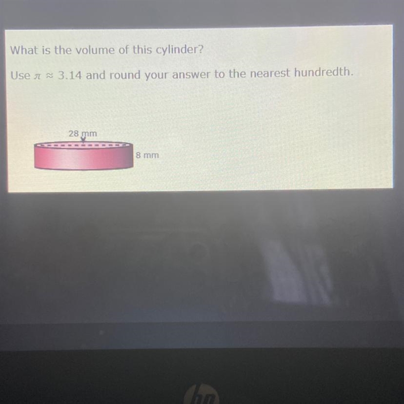 Help I need to know What is the volume of this cylinder?-example-1