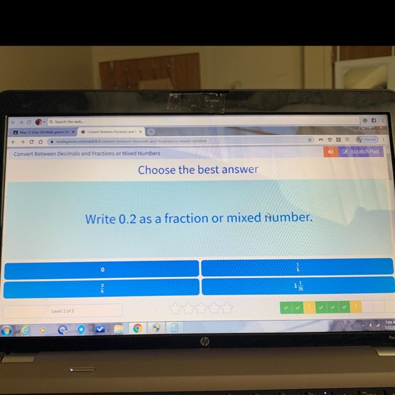 Write 0.2 as a fraction or mixed number-example-1