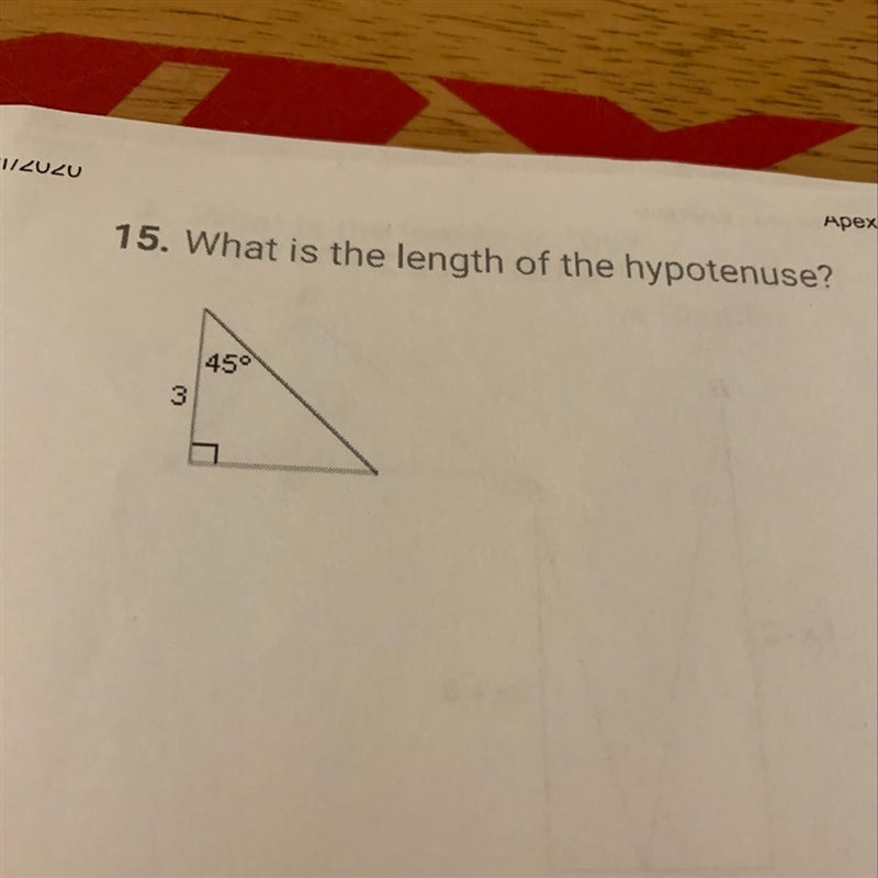 What is the length of the hypotenuse?-example-1