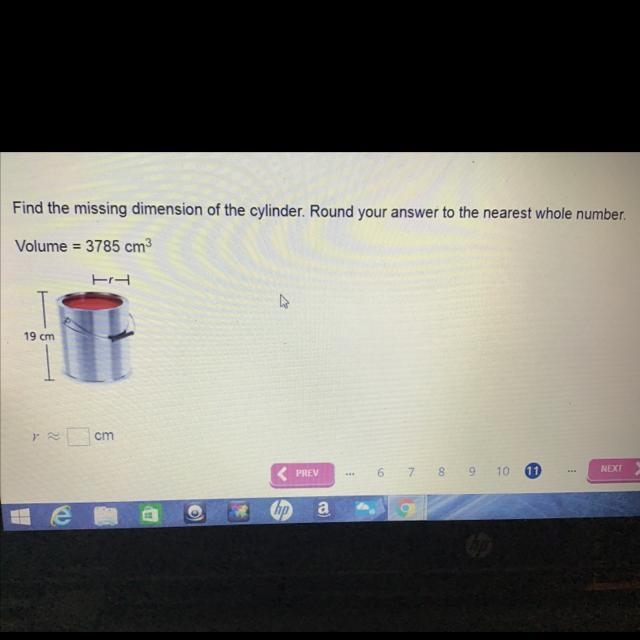 How do you find the missing dimension of the cylinder The radius is unknown And the-example-1