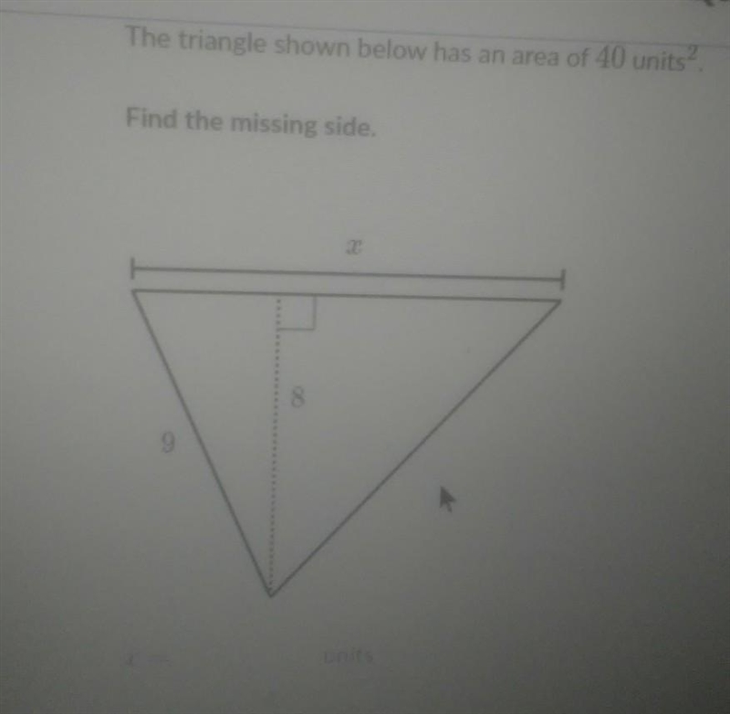 Please help. find the missing side​-example-1