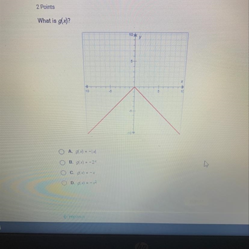 What is g(x)? o o o o o-example-1