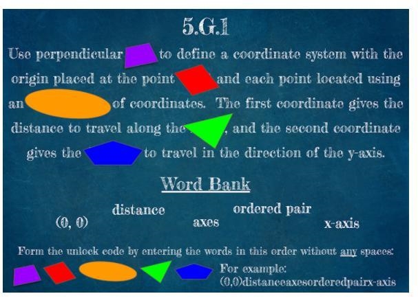 Complete the statement of the standard using the words from the word bank. *-example-1