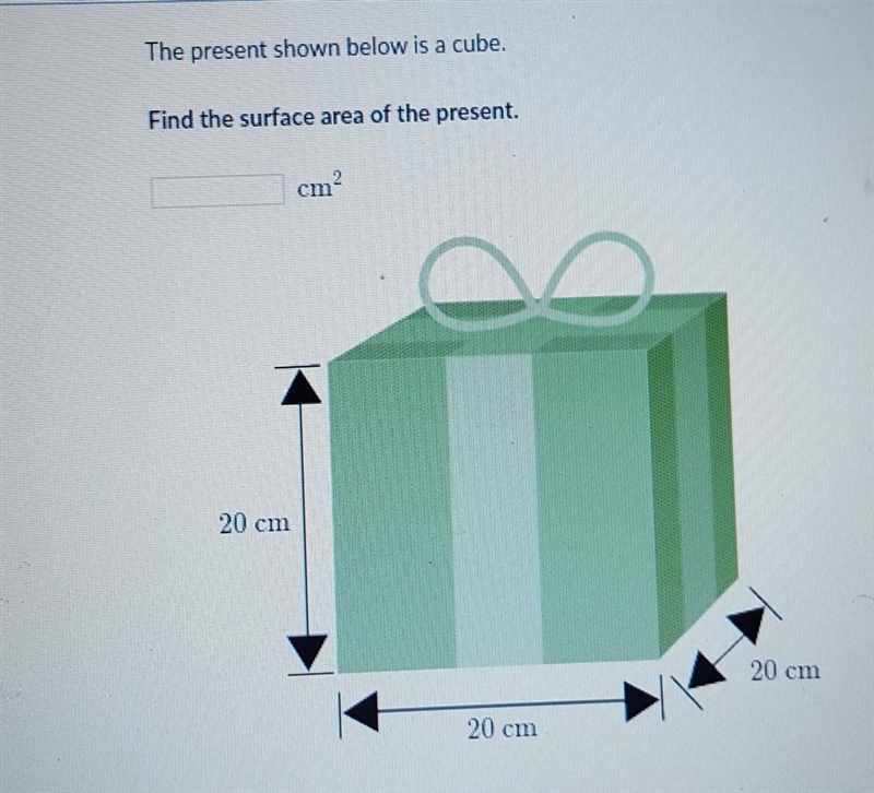 Find surface area of present ​-example-1