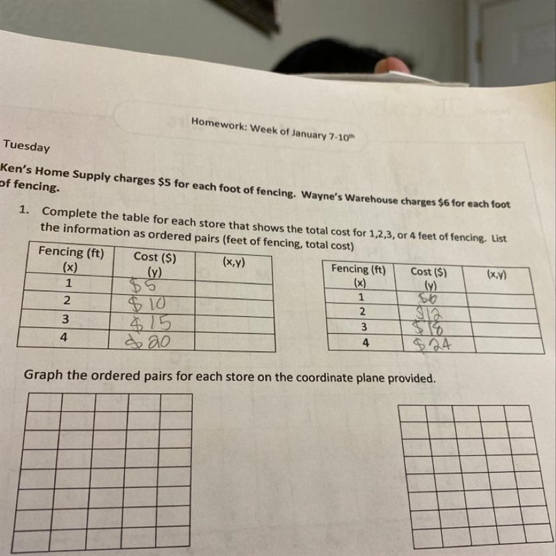 What do I put in the column marked (x, y)?-example-1