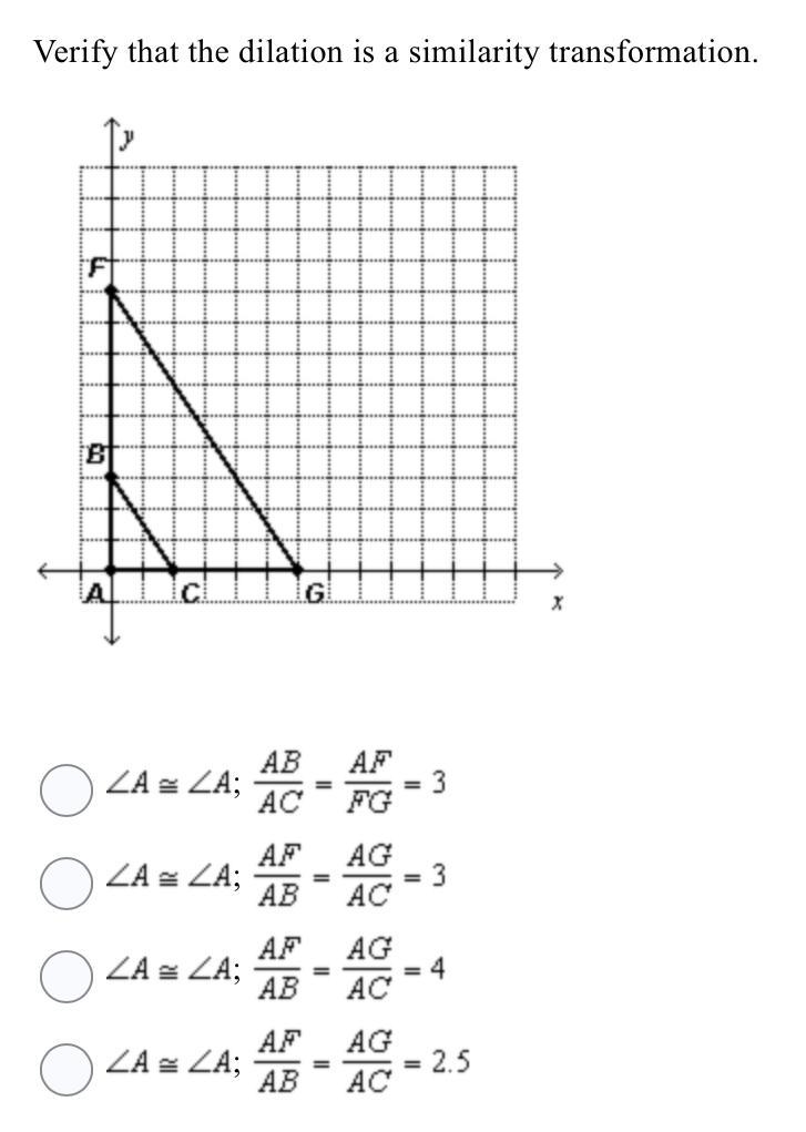 Verify that the dilation is a similarity transformation-example-1