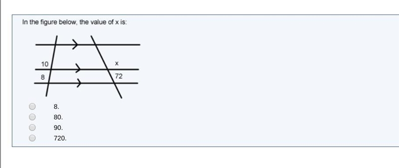 In the figure below, the value of x is: who ever show works gets brainlly-example-1